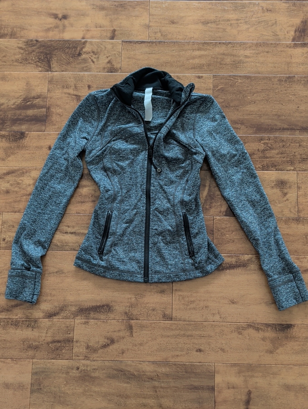 lululemon athletica Nulu Gray Heathered Utility Zip Jacket